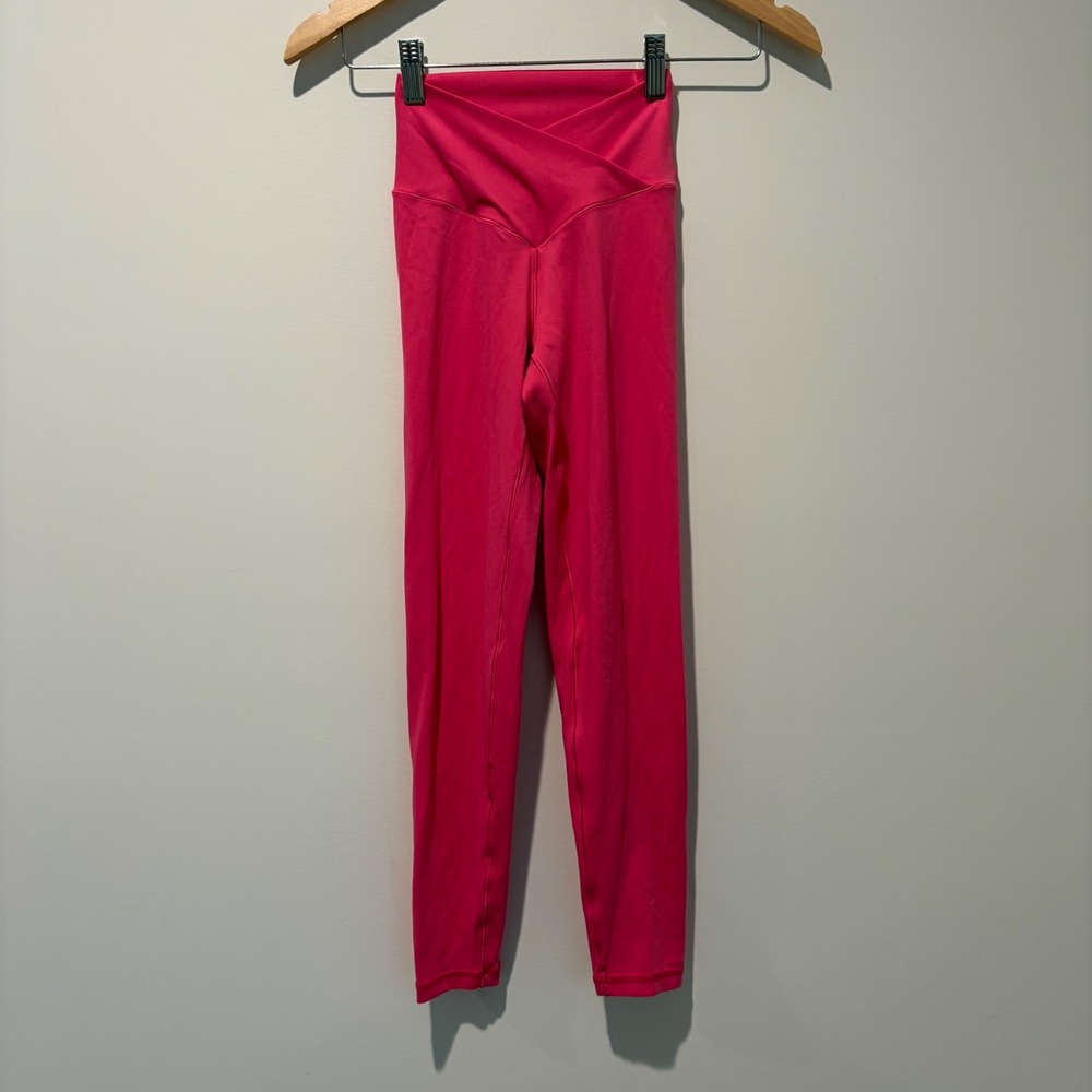 OFFLINE by Aerie Real Me 7/8 Leggings Pink Crossover V-Waist High Rise XS
